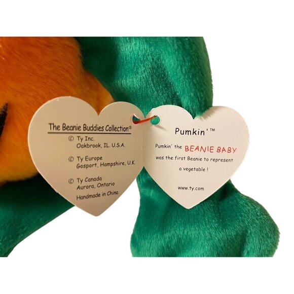 Ty Beanie Buddy Pumkin The Pumpkin Plush Collectible Toy Stuffed Animal NEW - Picture 6 of 6